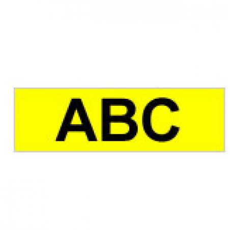 Brother Gloss Laminated Labelling Tape - 6mm, Black/Yellow label-making tape TX