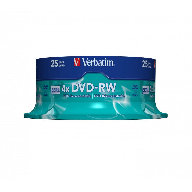 DVD-RW Serl 4X4.7GB silver/25 spindle