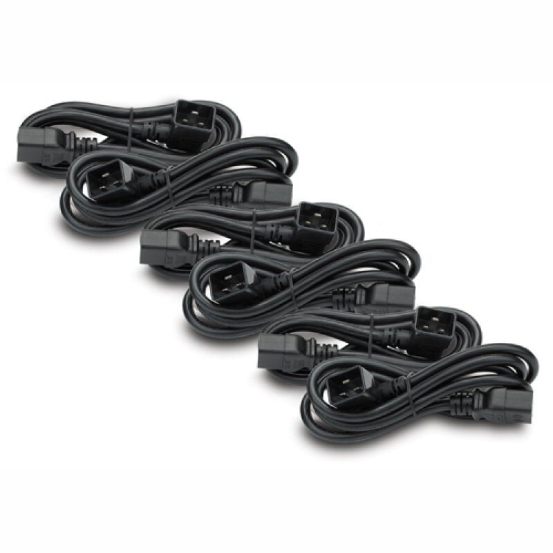 APC Power Cord Kit (6 ea), C19 / C20 (90 degree), 1.8m Black