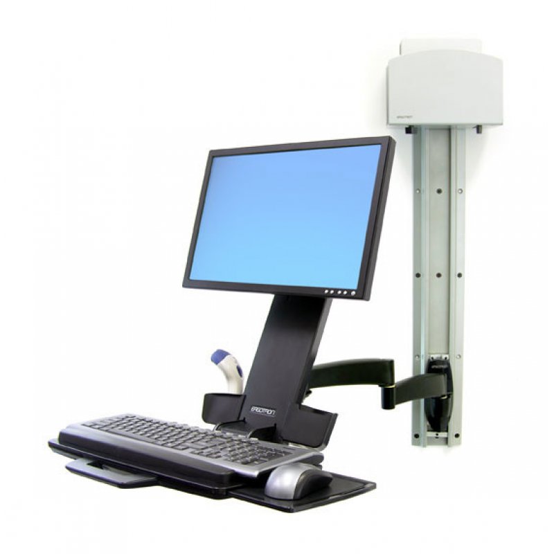 Ergotron 200 Series Combo Arm 61 cm (24") Black Wall