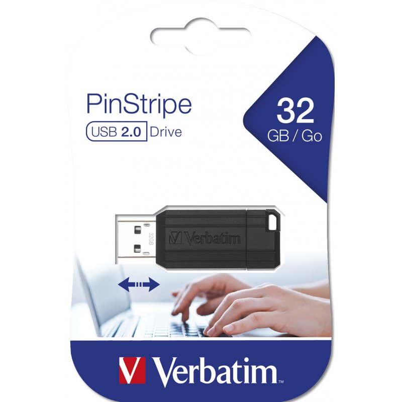 Verbatim compatible PinStripe USB Drive - USB-Flash-Laufwerk - 32 GB