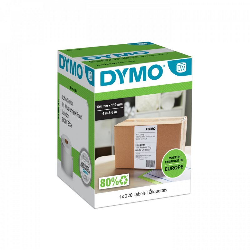 DYMO Etiquettes d'expédition LabelWriter, 104 x 159mm, blanc