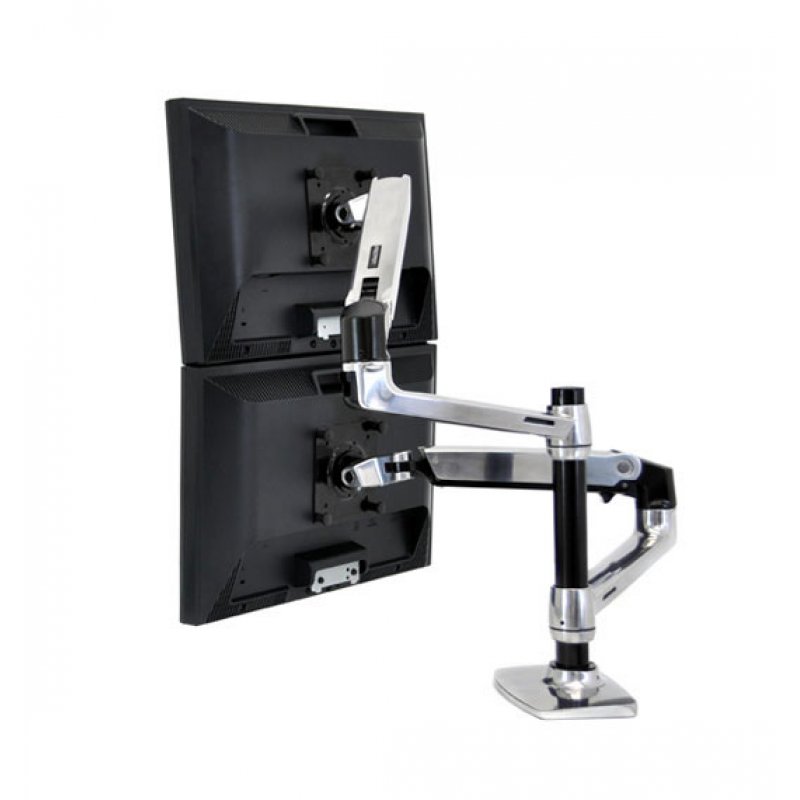 Ergotron LX Series Dual Stacking Arm 61 cm (24") Argent Bureau