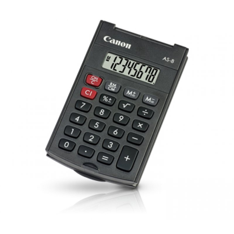 Canon Calculatrice AS-8, fonctionnement par piles