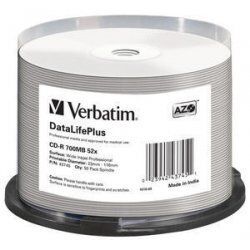 Verbatim CD-R 52x DataLifePlus 700 Mo 50 pièce(s)