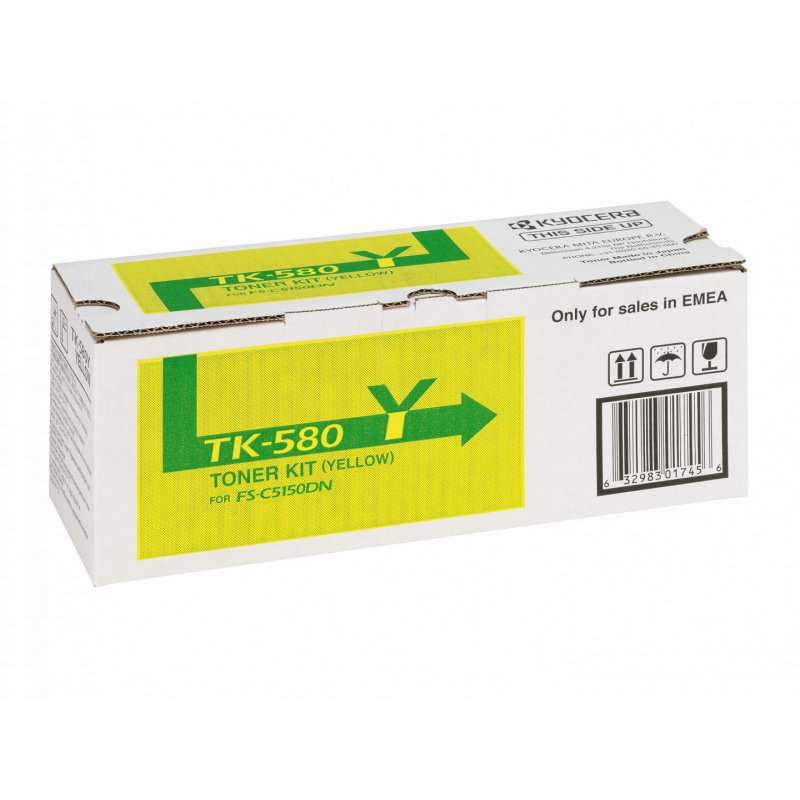 KYOCERA TK-580Y Cartouche de toner 1 pièce(s) Original Jaune