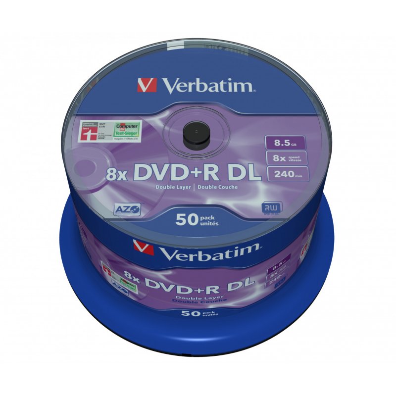 DVD+R/8.5GB 8X MATT SILVER SURFACE