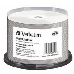 Verbatim DataLifePlus 8,5 Go DVD+R DL 50 pièce(s)