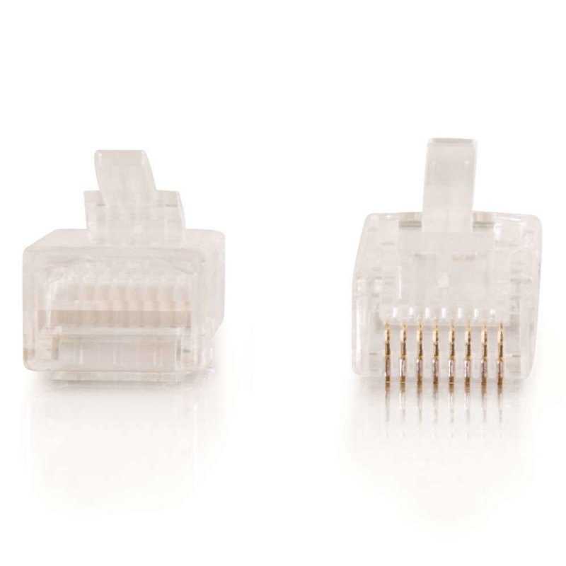 Cbl/RJ45 CAT5E MOD Plug RND Strnd 50PK