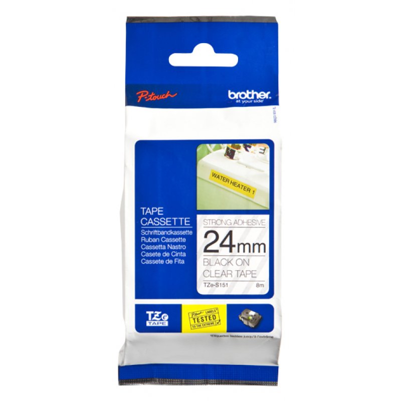 Brother compatible TZeS151 - laminiertes Band - 1 Rolle(n) - Rolle (2,4 cm x 8 m)