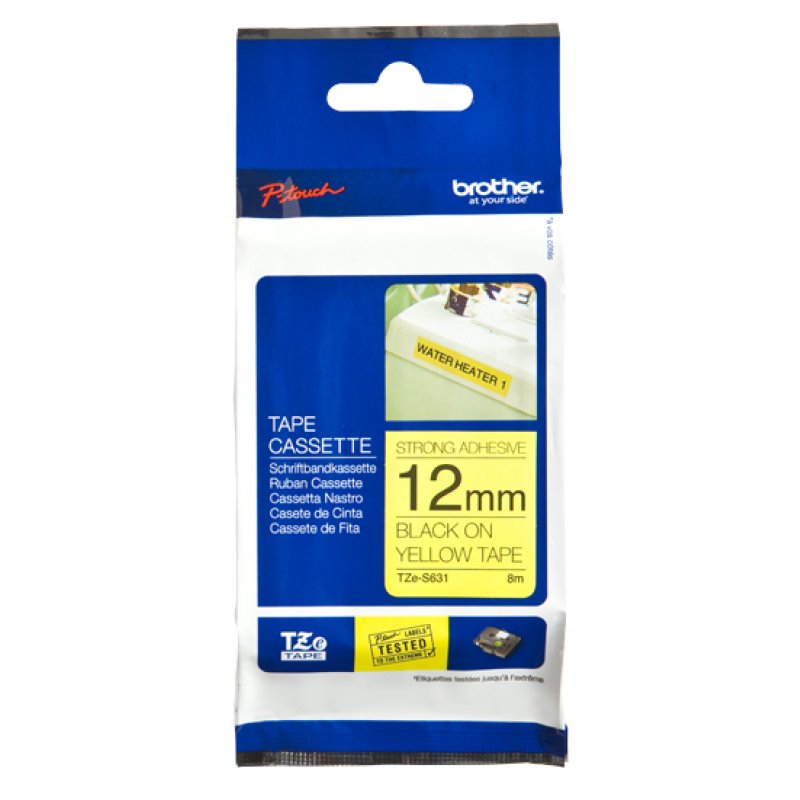 Brother compatible TZeS631 - laminiertes Band - 1 Rolle(n) - Rolle (1,2 cm x 8 m)
