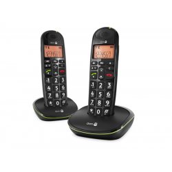 Doro PhoneEasy 100w duo DECT telephone Caller ID Black
