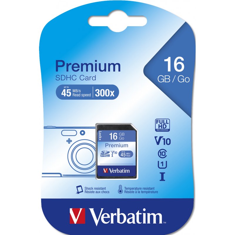 Verbatim Premium 16 GB SDHC Class 10