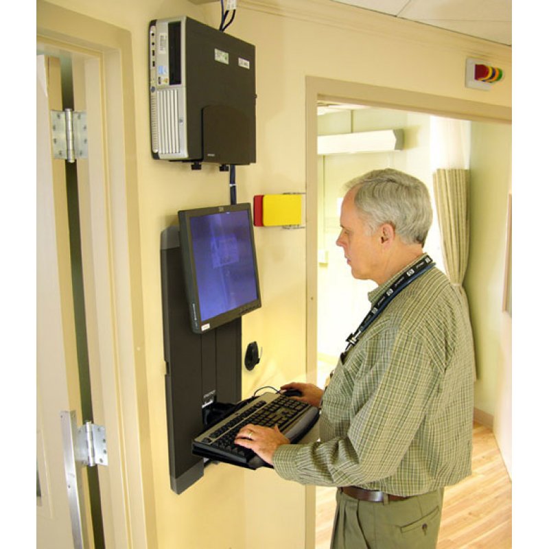 Ergotron StyleView Vertical Lift, High Traffic Areas 61 cm (24") Black Wall