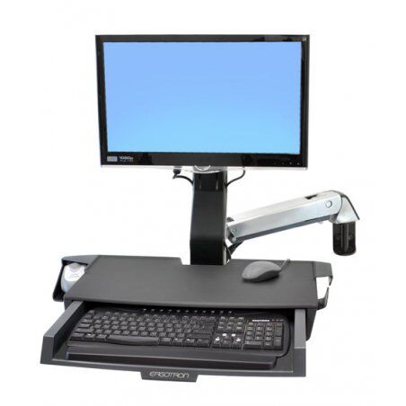 Ergotron StyleView Sit-Stand Combo Arm with Worksurface 61 cm (24") Mur