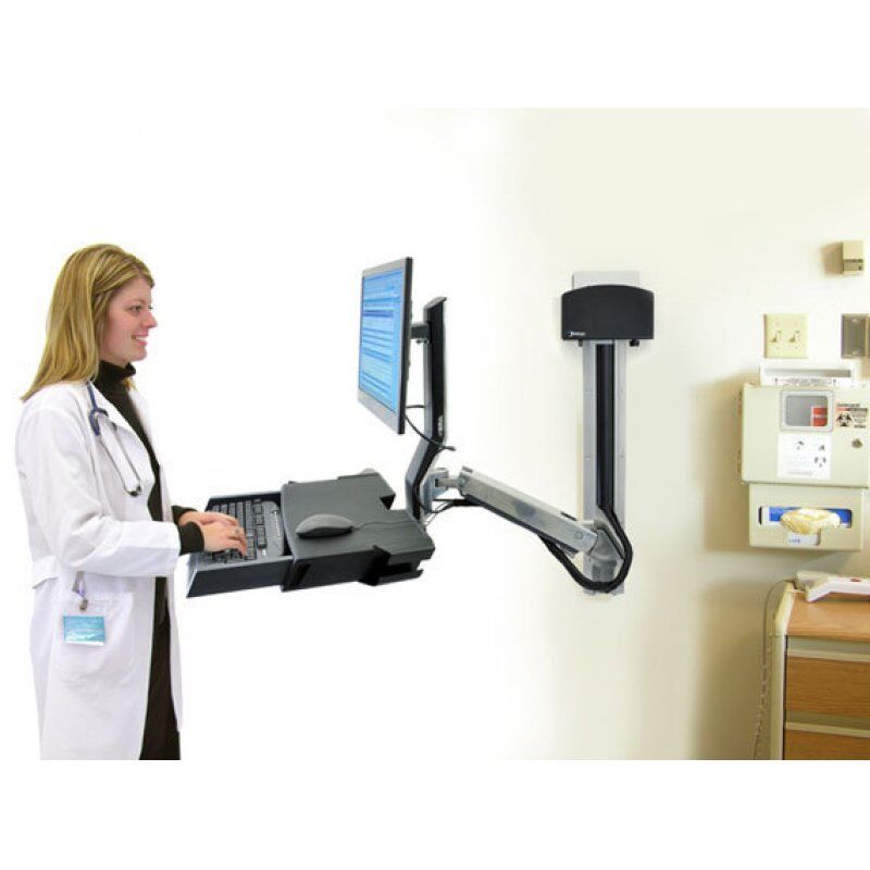 Ergotron StyleView Sit-Stand Combo Arm with Worksurface 61 cm (24") Mur