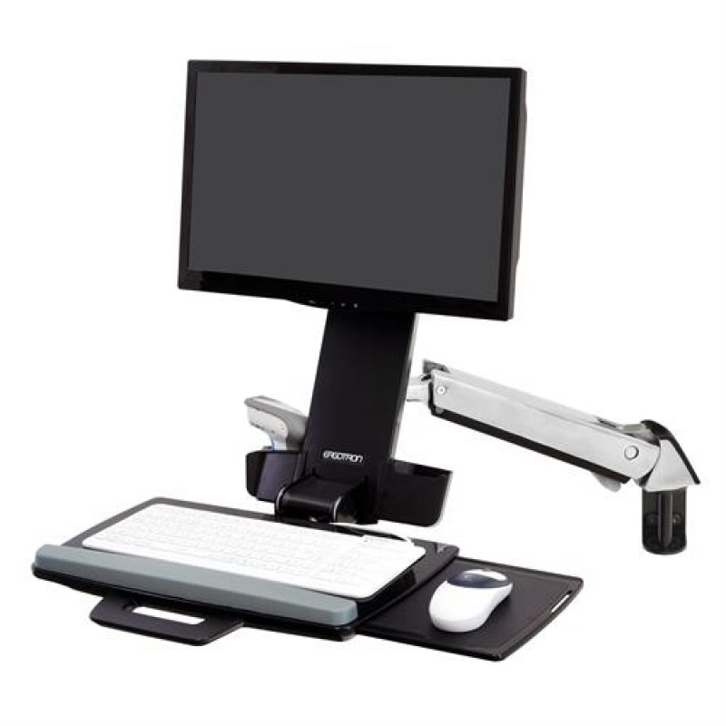 SV SIT STAND COMBO ARM NO WORKSURFACE POLISHED