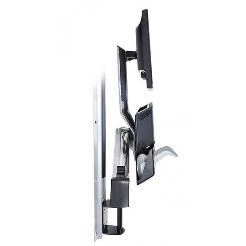 Ergotron StyleView Sit-Stand Combo System with Worksurface 61 cm (24") Aluminium Wall