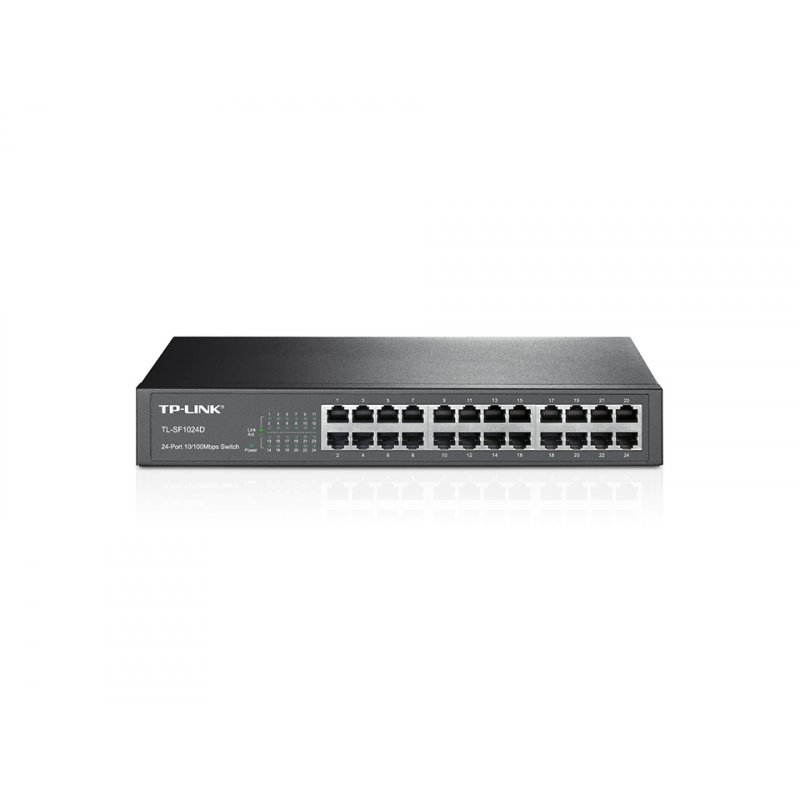 TP-Link TL-SF1024D Non-géré Fast Ethernet (10/100) 1U Noir