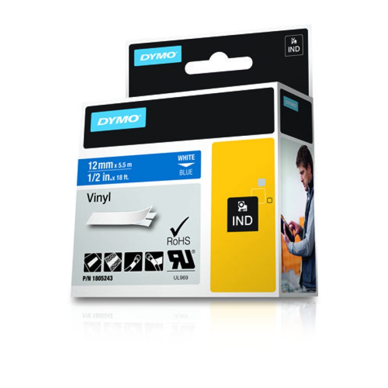 DYMO Étiquettes en vinyle IND