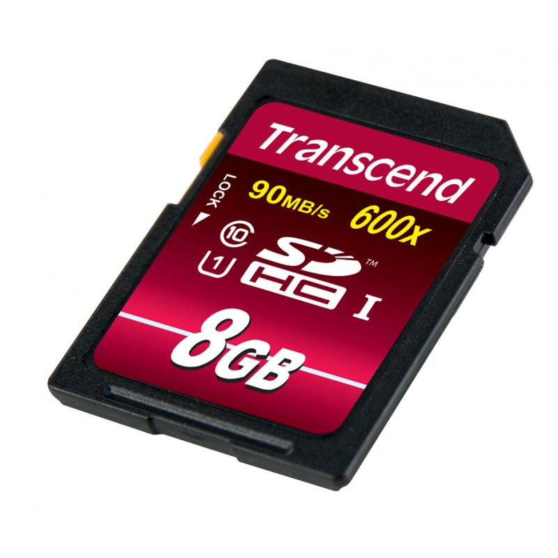 Transcend TS8GSDHC10U1 mémoire flash 8 Go SDHC MLC Classe 10
