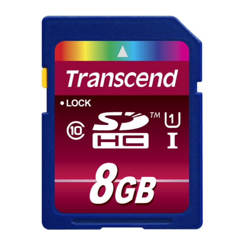 Transcend TS8GSDHC10U1 mémoire flash 8 Go SDHC MLC Classe 10