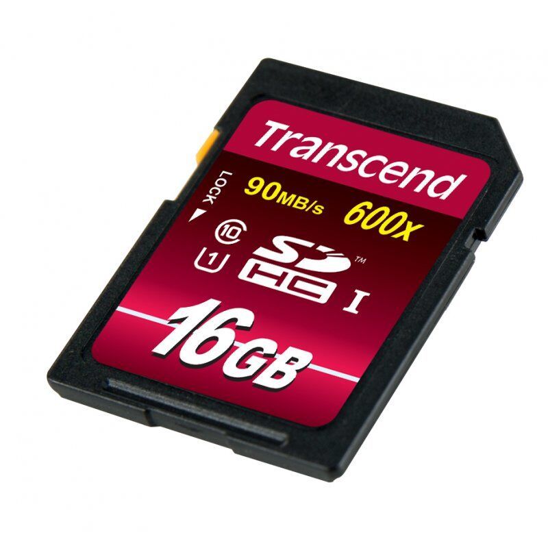 Transcend SD Card SDXC/SDHC Class 10 UHS-I 600x 16GB