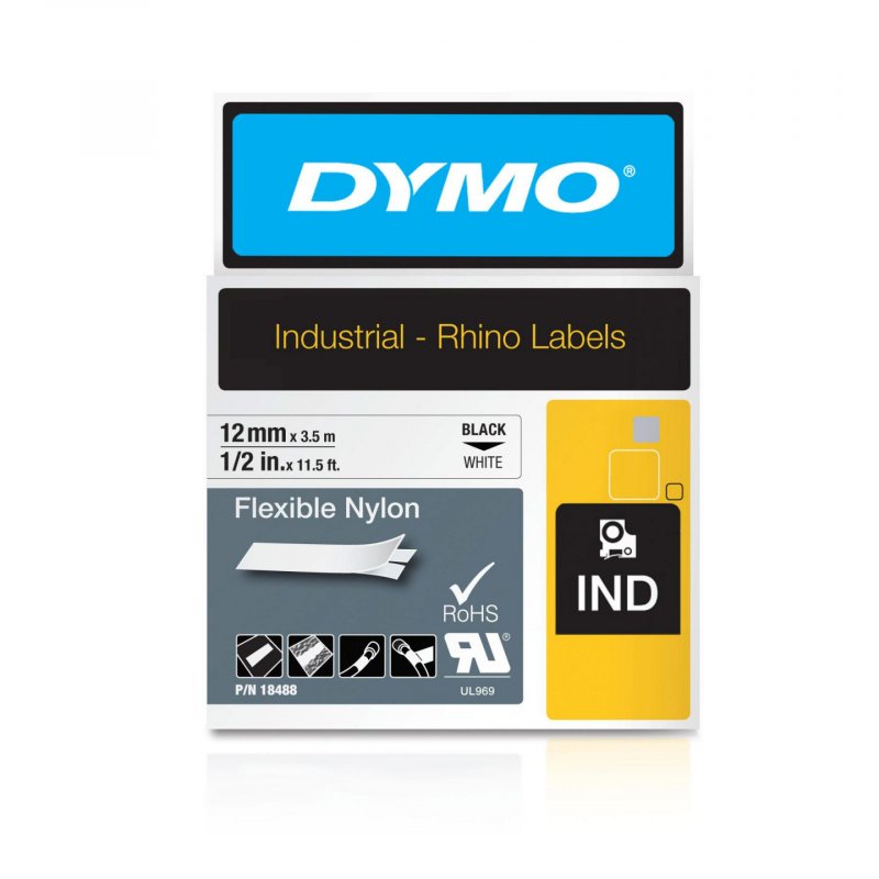DYMO IND Flexible Nylon - 12mm x 3,5m BW