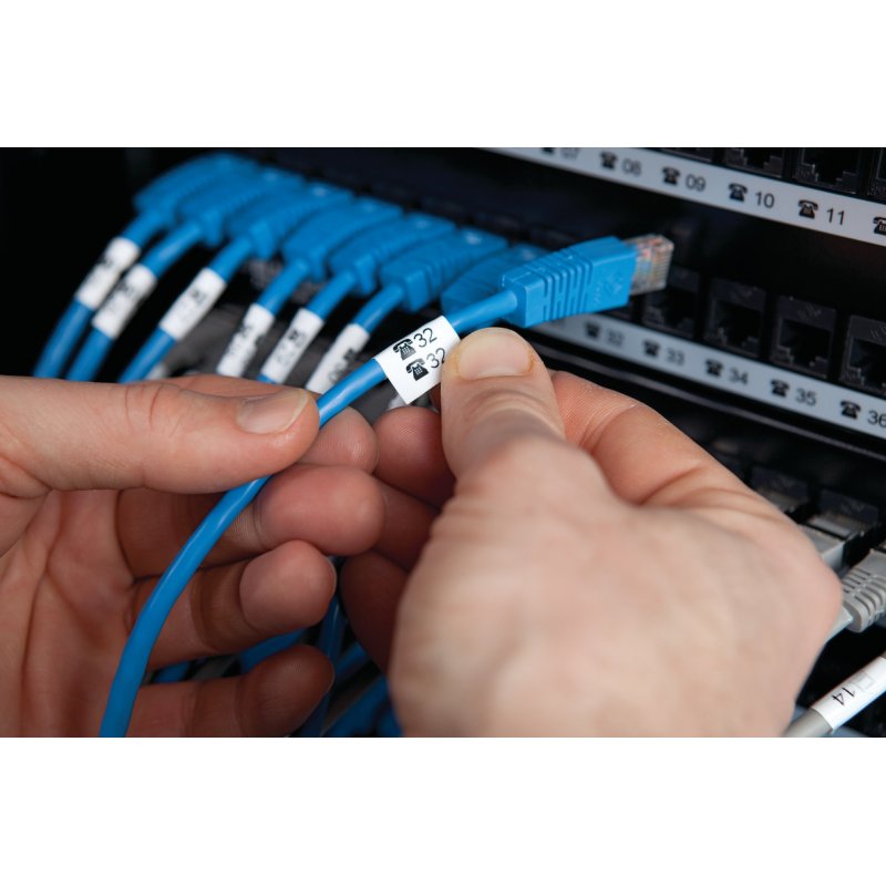 DYMO Ruban RHINO en nylon flexible - blanc 12 mm - 3.5 m