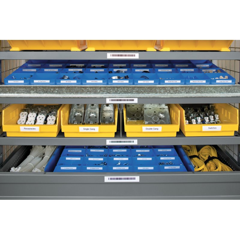 DYMO Ruban RHINO en nylon flexible - blanc 12 mm - 3.5 m