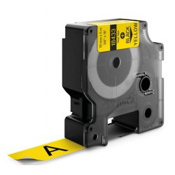 DYMO RHINO Etiquette en vinyle noir/jaune, 19 mm x 5,5 m