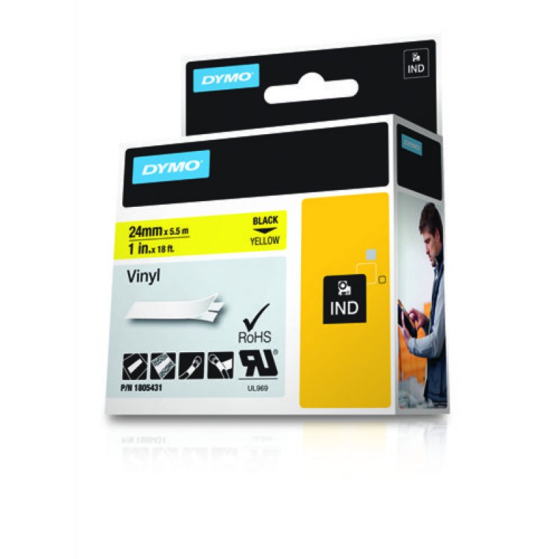 DYMO Étiquettes en vinyle IND