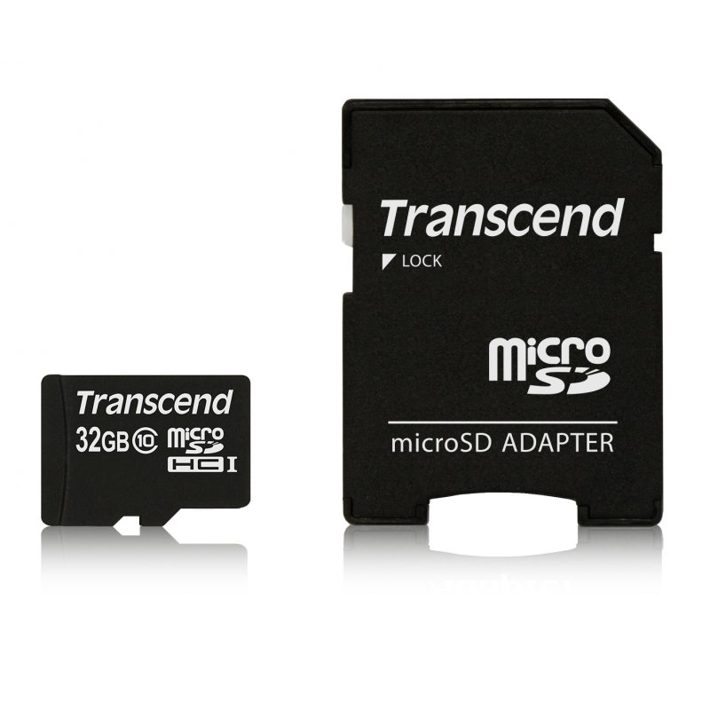 Transcend microSDXC/SDHC Class 10 32GB with Adapter