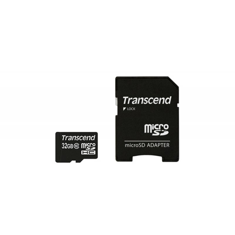 Transcend microSDXC/SDHC Class 10 32GB with Adapter