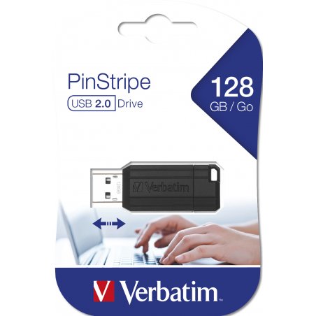 Verbatim compatible PinStripe USB Drive - USB-Flash-Laufwerk - 128 GB