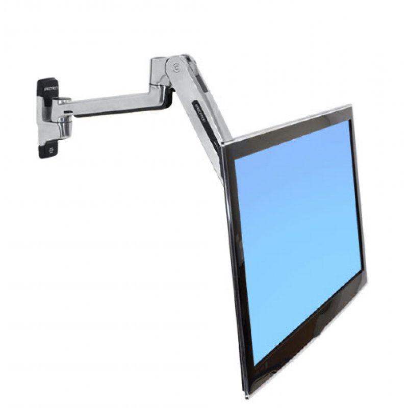 Ergotron LX Sit-Stand Wall Mount LCD Arm 106,7 cm (42") Acier inoxydable Mur