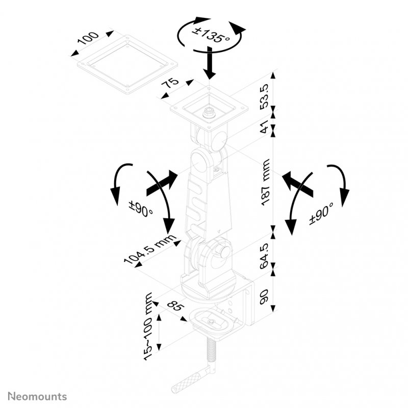Neomounts by Newstar monitor arm desk mount