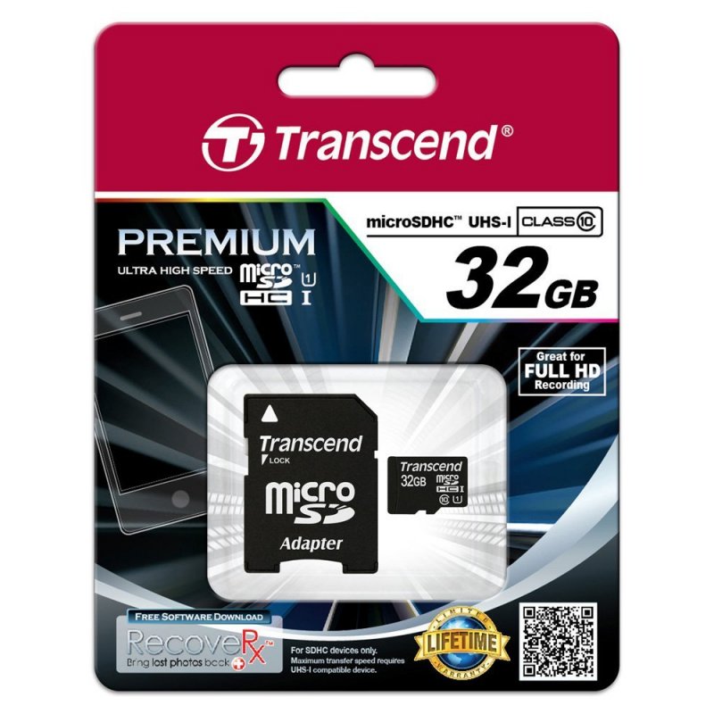 MicroSDHC U1 Class10 32Gb with SDAdapter