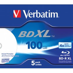 BD-R XL 100GB 4X WideWhite Inkjet Pr.5pk