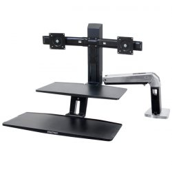 Ergotron WorkFit -A 61 cm (24") Black Desk