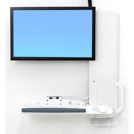 Ergotron 61-081-062 support d'écran plat pour bureau 61 cm (24") Blanc Mur