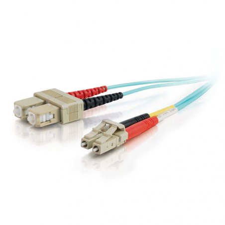 C2G 85539 fibre optic cable 30 m LC SC OFNR Turquoise