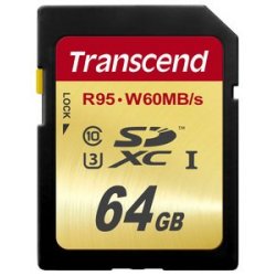 Transcend SD Card SDXC UHS-I U3 64GB