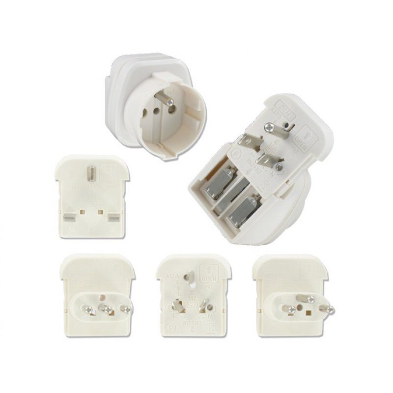 DLH International Plug Kit adaptateur prise d'alimentation Universel Blanc