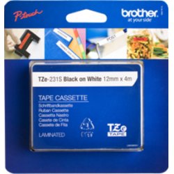 Brother TZE-231S label-making tape Black on white