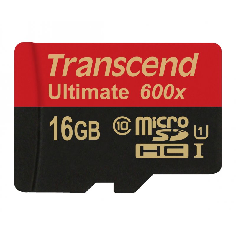 TRANSCEND 16GB microSDHC Class10 U1,MLC,