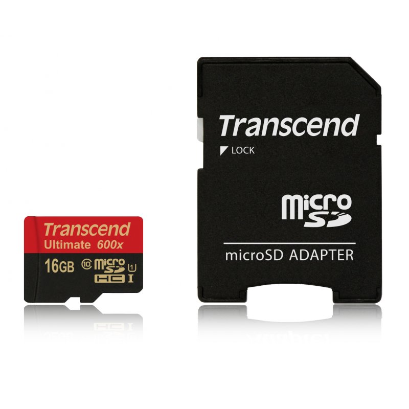 Transcend 16GB microSDHC Class 10 UHS-I (Ultimate) 16 Go MLC Classe 10