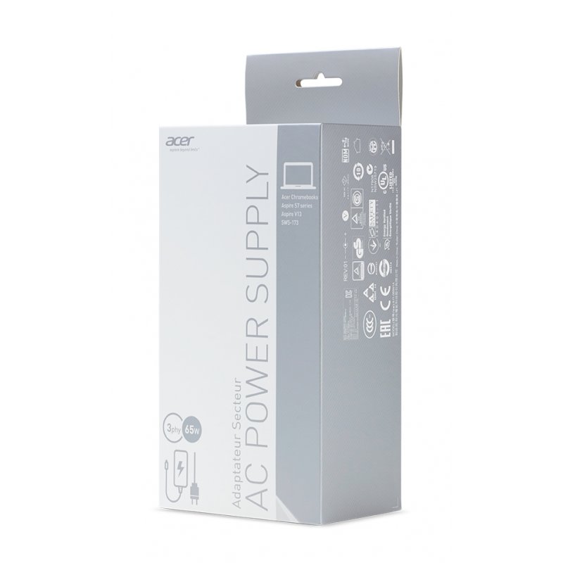 Acer AC Adapter 65W adaptateur de puissance & onduleur Intérieure Noir
