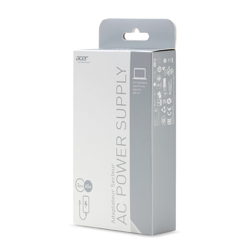 Acer AC Adapter 65W adaptateur de puissance & onduleur Intérieure Noir