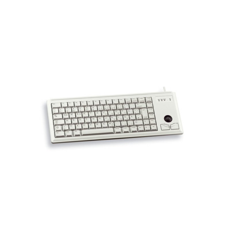 CHERRY G84-4400 TRACKBALL KEYBOARD Clavier filaire miniature, trackball, USB, gris clair, AZERTY - FR
